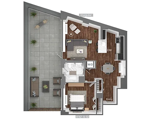 Floor plan A13-PH04-894sq-terrance