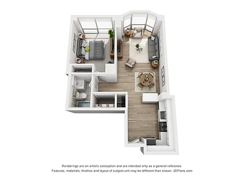 Floor plan One Bedroom J