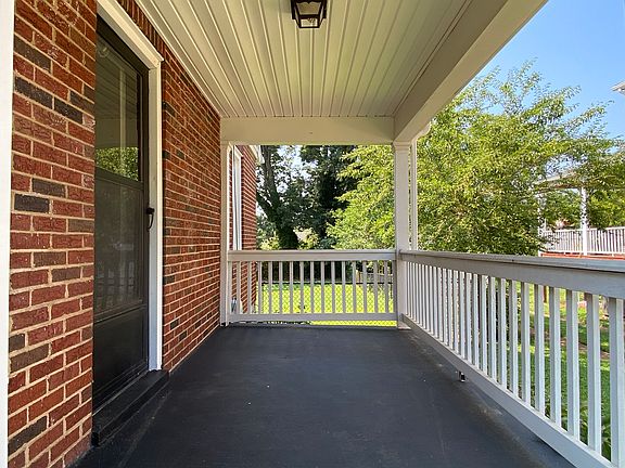 There's room for a couple of chairs and a small table on the porch