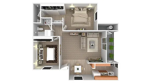 Floor plan 2x2 Renovated
