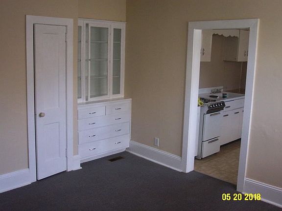Living room recessed china cabinet.