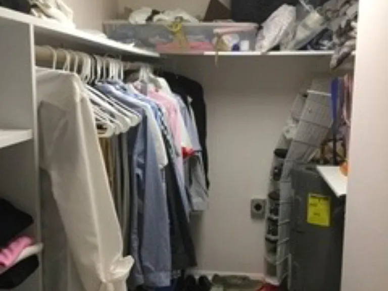 Large walk-in closet 
Tankless hot water heater to save on your electric bill