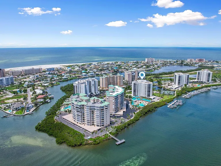 Aerial view of the Gulf and Canal
