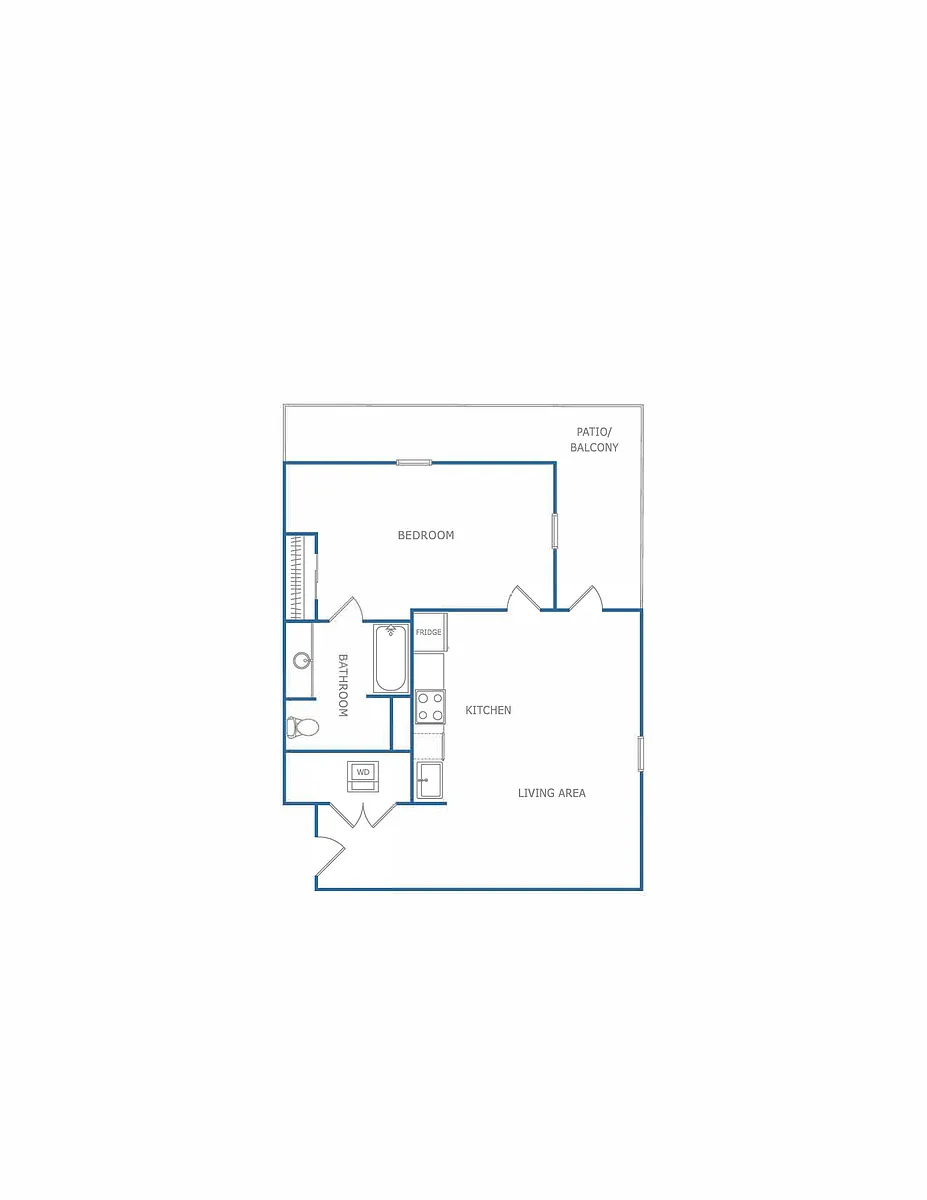 Floor plan 1E-1X1