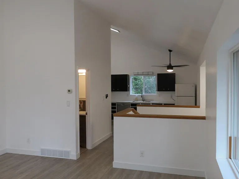 view to kitchen from living room
