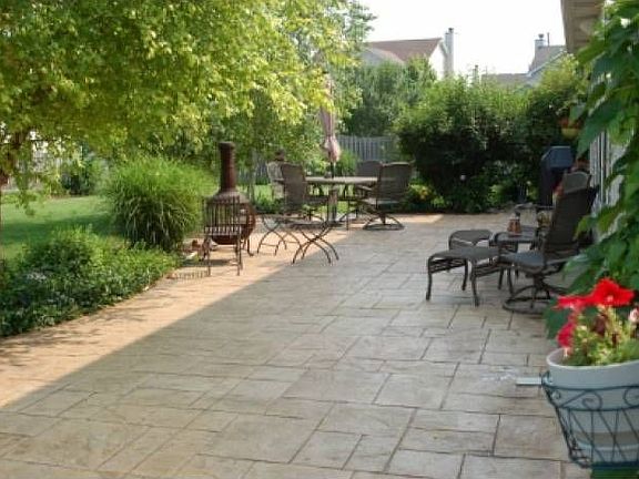 stamped concrete patio