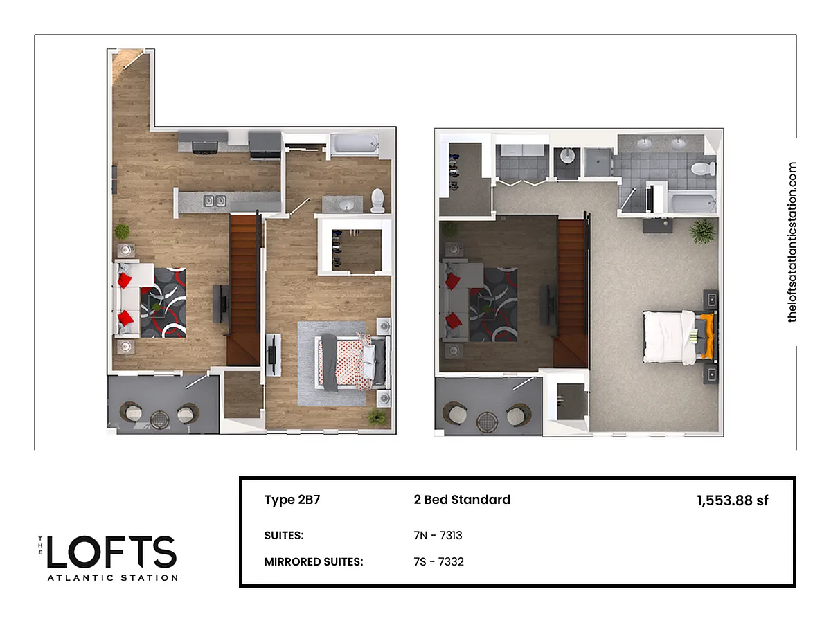 Floor plan 2B7 - 2 Bed Standard