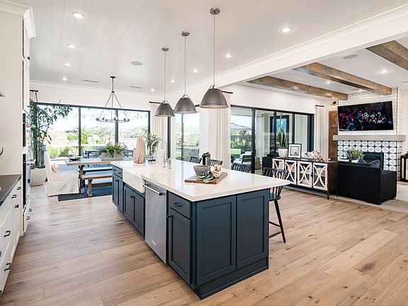 Open concept great rooms with multi-slide glass doors for entertaining