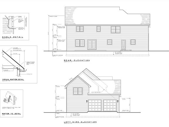 Rear and Left Side Elevation
