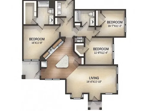 Floor plan Herringbone I
