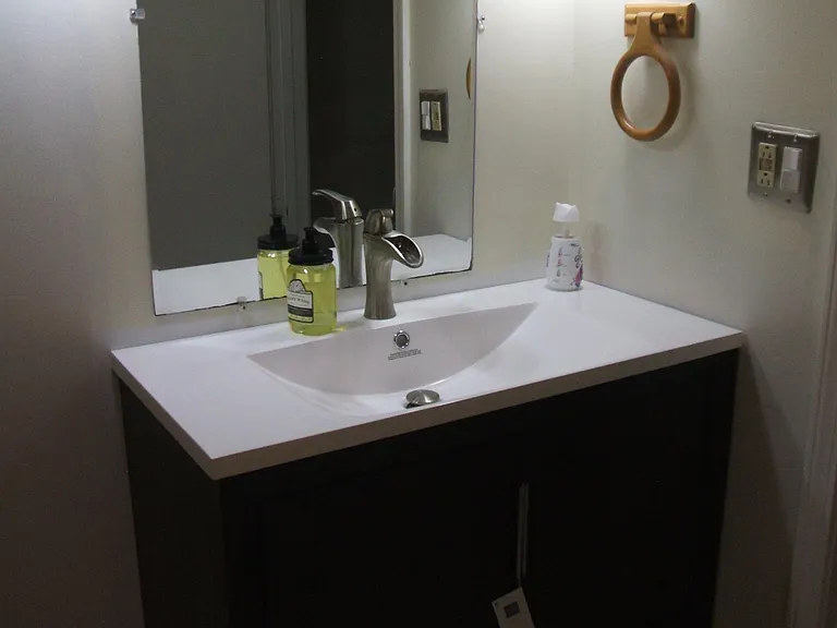 basement restroom fresh vanity