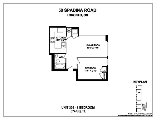 Floor plan 1 Bedroom 1 Bed 1 Bath 3