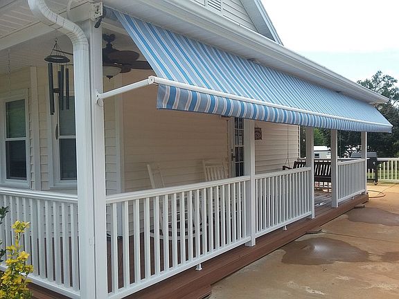 wrap around porch, awning