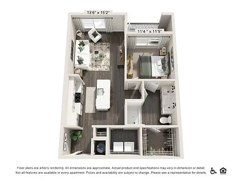 Floor plan One-Bedroom Apartment (A4)