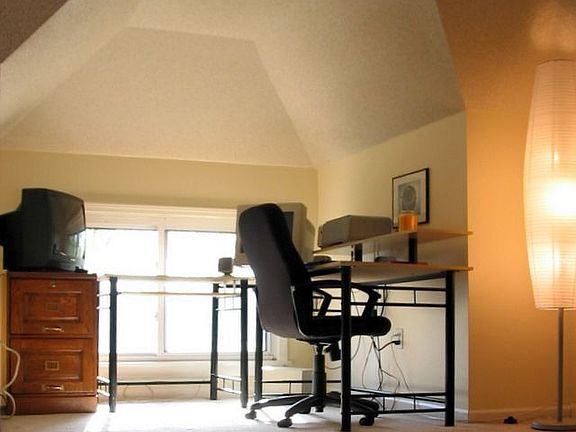 Finished attic office