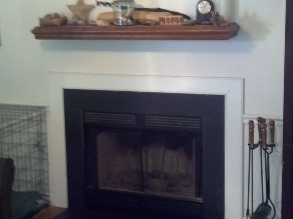 Fireplace with mantle