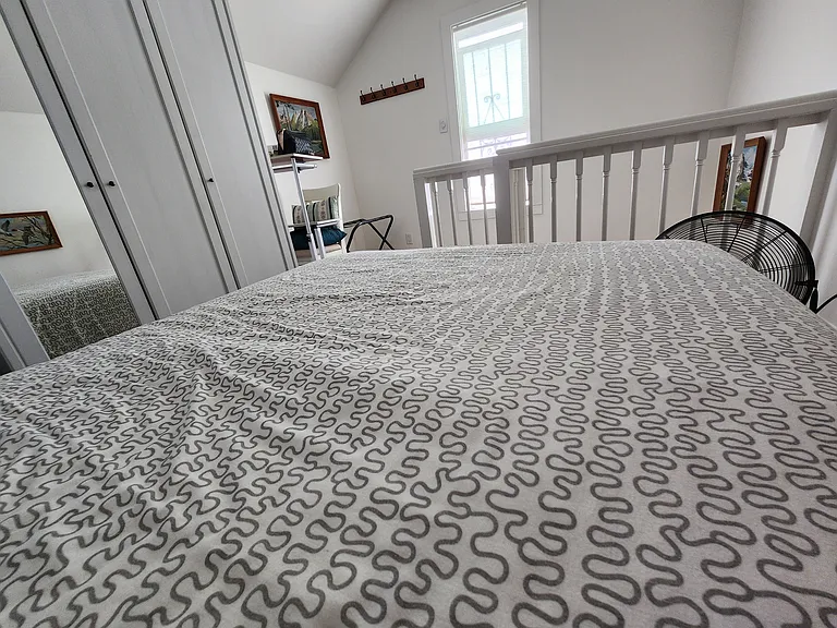 Loft bedroom with armoire, private on separate floor