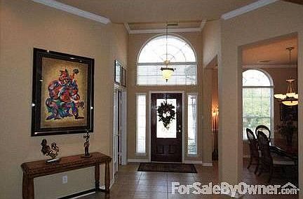 Entry view right is formal dining left is study.