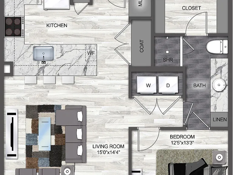 A8 floor plan The Braden on Fifth