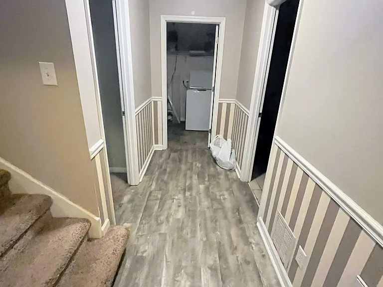Hallway to your bedroom, bath and living room