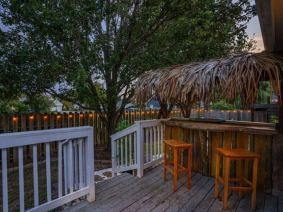 Tiki bar above hot tub