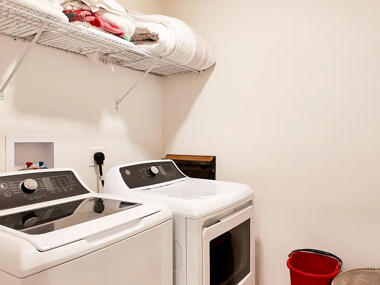 bedroom floor laundry room