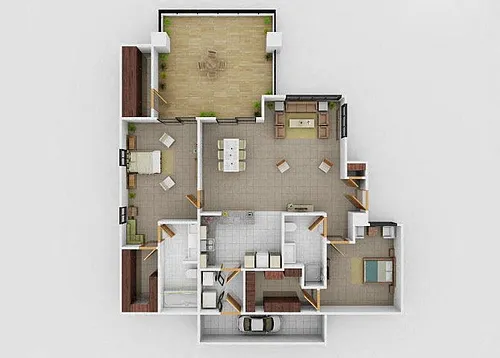 Floor plan Mahler w attached Garage