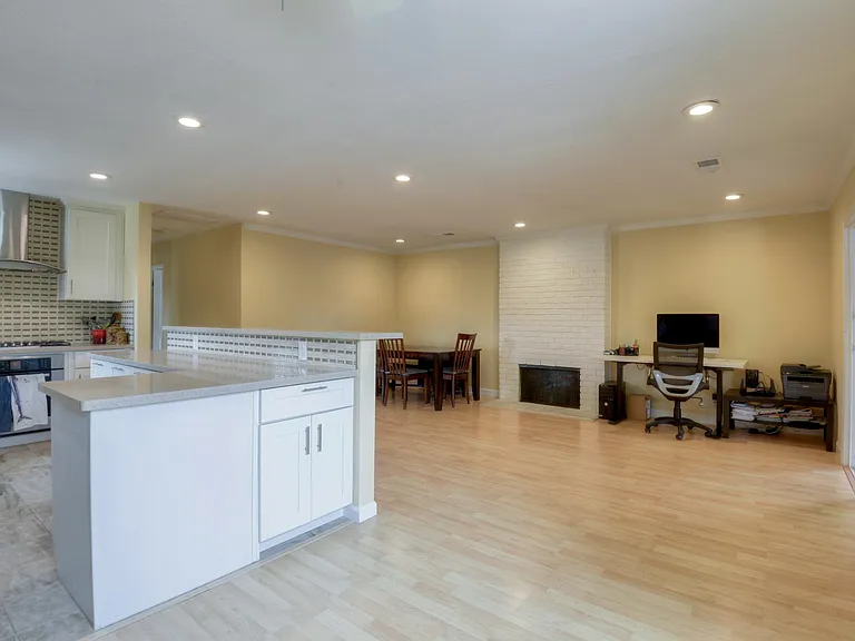 Newly remodeled Kitchen - lots of storage space underneath the island
