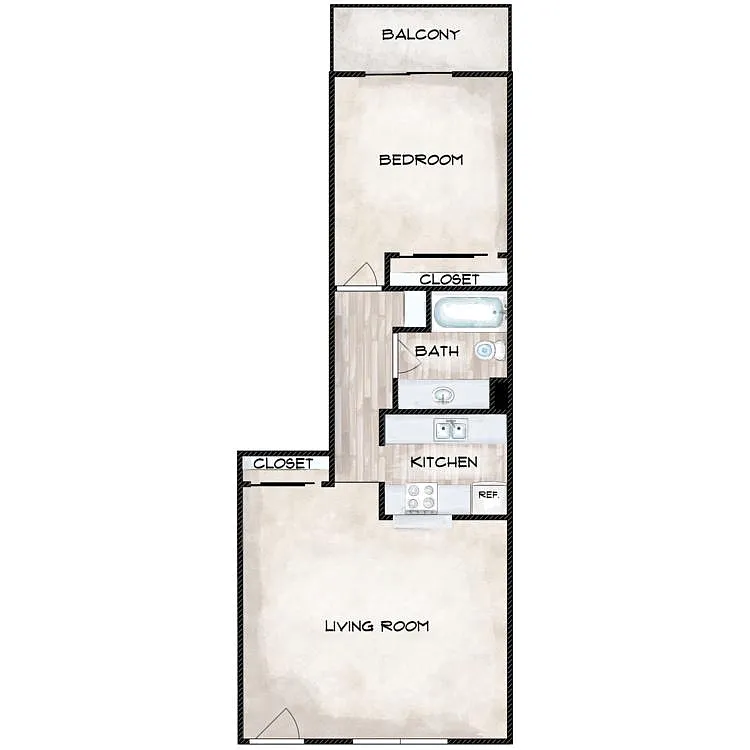 Floor plan One Bedroom - Small
