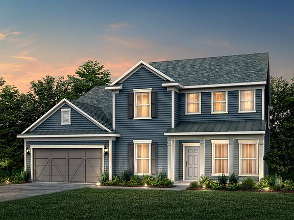 Riverton Exterior 55 features Hardie Board siding, covered front porch and 2 car garage