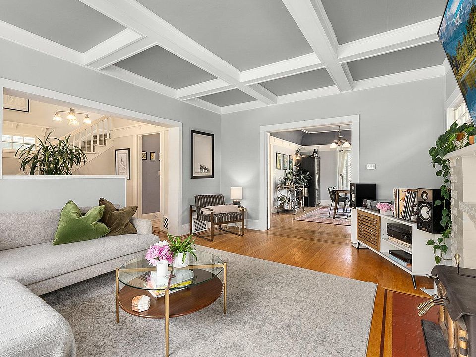 Living room looking into dining room.