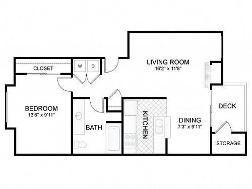 Floor plan 1 BED 1 BATH