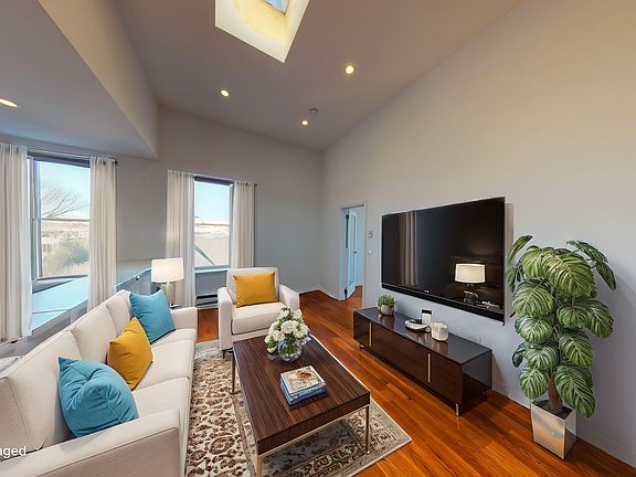 Virtually staged living room