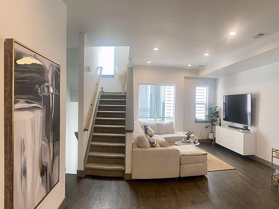 Spacious main floor with bathroom (Additional space for dining table not shown)