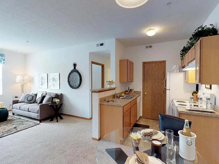 2 Bedroom 1 Bathroom Model Kitchen/Living Room