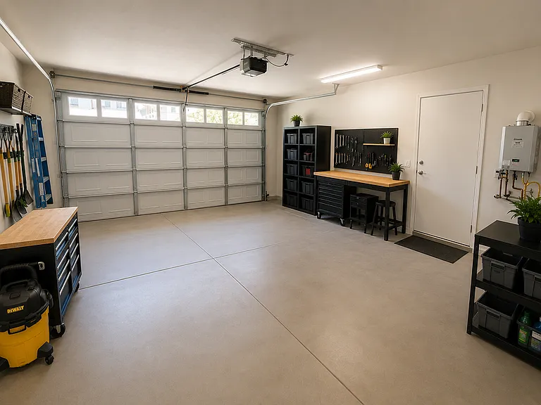 Two car garage