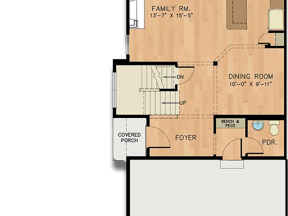 Floorplan of the McKenna Model from Garman Builders