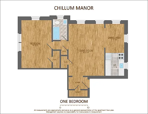Floor plan One Bedroom