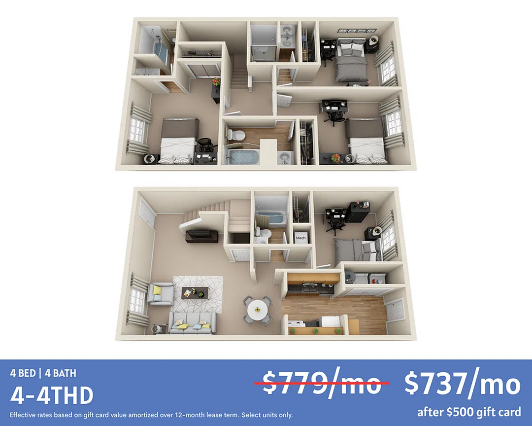 Floor plan 4-4thd