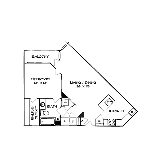 Floor plan Design 1B
