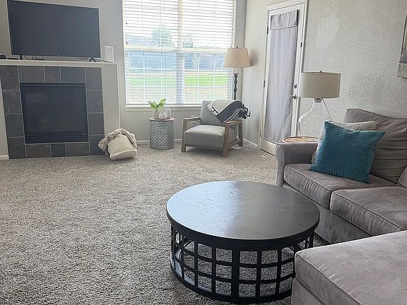 Living Room with golf course view