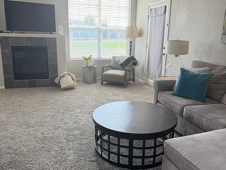 Living Room with golf course view