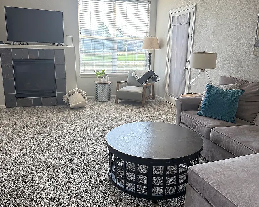 Living Room with golf course view