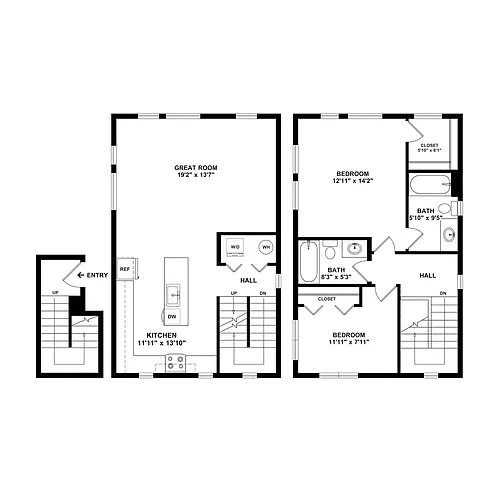 Floor plan Two Bedroom