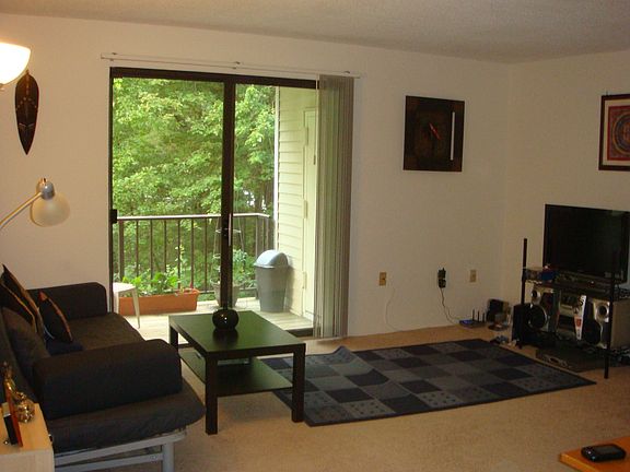 Living room with view of balcony