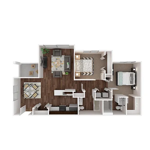 Floor plan Ptarmigan 2x2