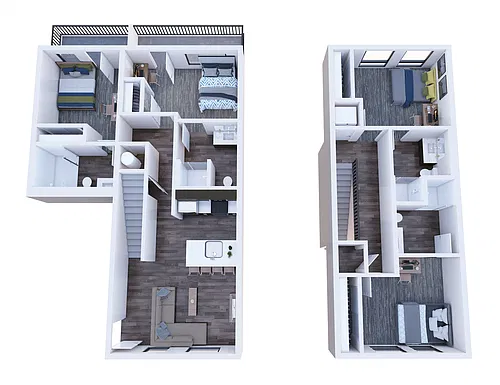Floor plan 4x4 B2 Townhouse