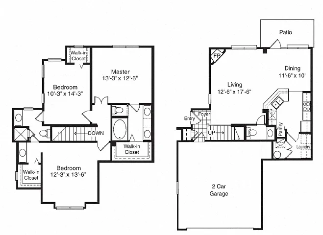 Floor plan TH4 Attached Garage Included