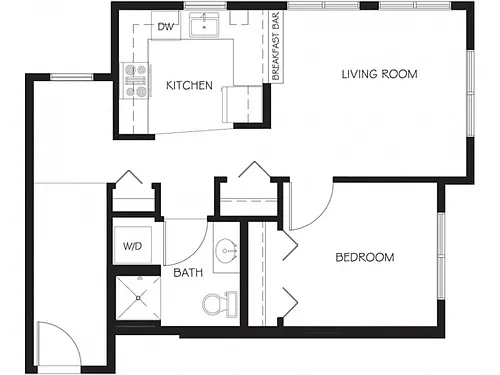 Floor plan 1x1E
