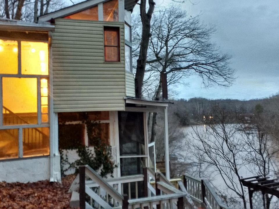 Lake front view of home